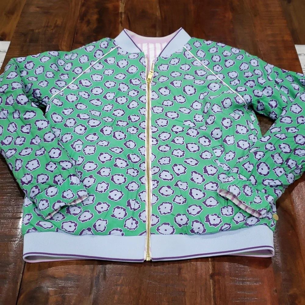 Scotch & Soda Lilac Striped Quilted Jacket